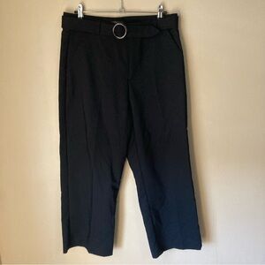 Crosby Black Belted Wide Leg Trousers